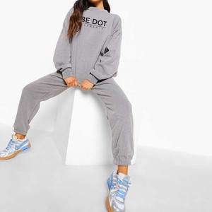 All Quality Cotton Breathable Winter Tracksuit for Ladies Casual Wear Regular Streetwear <b>Drop</b> Shoulder <b>Acid</b> Wash - Product Image 3
