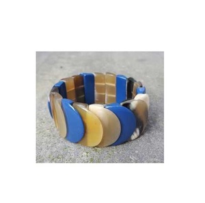 Brazalete con bocina de búhos naturales, brazalete negro y pulido, producto en oferta con Natural - Product Image 6