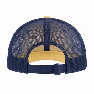 Injae Yellow <b>Navy</b> Mesh Trucker <b>Hat</b> 6-Panel Adjustable Casual Outdoor Common Cap Spring Summer Unisex Snapback - Product Image 3