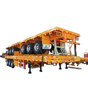 Semirremolque de Plataforma Plana de Acero de 3 Ejes y 40 Pies Usado, con Capacidad de Carga de <5000 kg, para Transporte de Contenedores - Product Image 6
