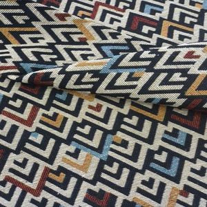 Personalizado Jacquard tejido algodón poliéster hilo mezclado teñido transpirable urdimbre tejido pesado 390gsm bolsas de compras - Product Image 6