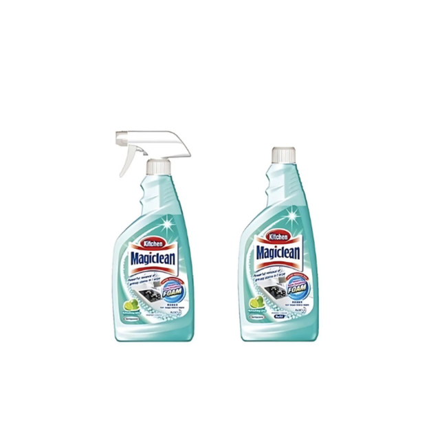 Powerful KAO Magiclean Kitchen Cleaner 500ml x 24 Plant-Based Degreaser in Trigger Bottle for Retail & Export Distribution