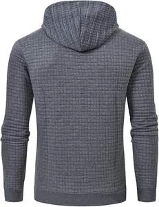 2025 Men's Casual Solid Lined <b>Joker</b> Heat-Transfer Printing Garment Dyed 340g Quick Dry Pullover <b>Hoodie</b> Best Quality - Product Image 3