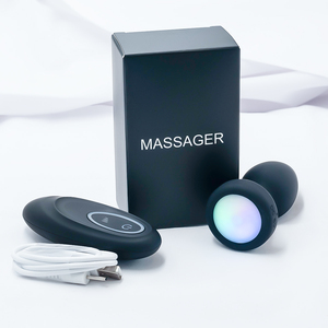 Vibrateur anal en silicone pour femmes avec application et télécommande, 100% étanche, LED arc-en-ciel, 3 vitesses, 10 modes - Product Image 4
