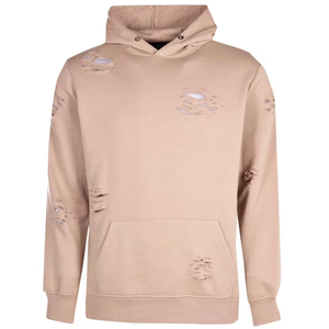 Custom <b>Men's</b> washed distressed hoodie 100% cotton drop shoulder oversize heavy weight <b>men</b> <b>pullover</b> hoodies custom logo - Product Image 3