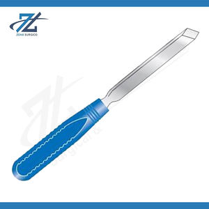 Cincel Capener de Acero Inoxidable, Cincel Manual con Mango de Acetal Azul Suregrip, 250 mm de Longitud, 6 mm de Ancho, Instrumento Quirúrgico con Certificación CE - Product Image 2