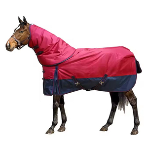 Komfortable Wasserdichte Pferdedecke Winter-Stalldecke Langlebiger Atmungsaktiver Pferdeschutz Polycotton-Außenmaterial Warme Baumwollabdeckung für - Product Image 1