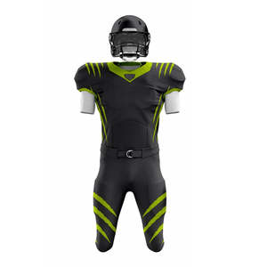 Ensemble d'uniformes de football américain en gros, maillot et pantalon personnalisés pour équipe, manches courtes, impression par sublimation, OEM ODM, vêtements de sport - Product Image 2