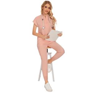 Uniforme Médico para Mujer, Blusa con Cuello en V Clásico y Pantalones de Yoga, Conjunto de Uniforme de Enfermería - Product Image 4