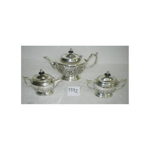 Hot Selling Tabletop Decorative <b>Silver</b> Plating <b>Tea</b> Pot Se Attractive Design <b>Tea</b> Pot Using for Home Decoration - Product Image 3