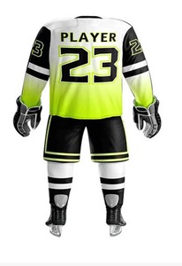 Uniforme de hockey sobre hielo de alta calidad, transpirable, de secado rápido, que absorbe el sudor, logotipo personalizado y nombre del equipo, Impresión de poliéster ligero - Product Image 6