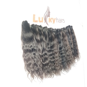 Cheveux humains vierges naturels alignés sur les cuticules de haute qualité 100% en gros indiens Styles de vague profonde ondulés de couleur noire non traités - Product Image 5
