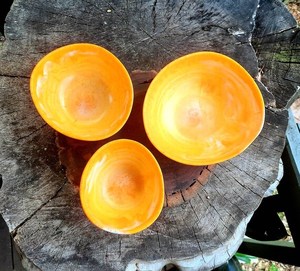 High Quality Handmade High Polished Resin Salad <b>Bowl</b> Luxury Style Kitchenware for Serving <b>Soup</b> Noodle Wood Base - Product Image 5