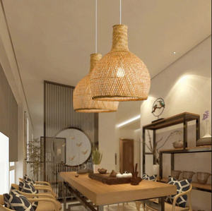 Lámpara de Techo de Bambú Hecha a Mano con Bambú Sostenible para una Iluminación Ambiental Cálida en Espacios Interiores - Product Image 2