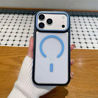 Coque en acrylique pour iPhone 18 Pro Max/17 Air/16E/15 Plus/14, cadre magnétique électroplaqué de luxe de haute qualité, antichoc