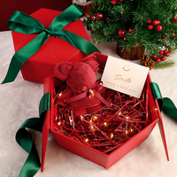 Boîtes d'emballage cadeau personnalisées en papier carton hexagone bouquet de fleurs roses chocolat pour maman fleur roses et rhombique