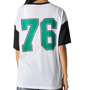 Camiseta de fútbol con cuello en V y estampado personalizado, camiseta de malla a prueba de viento de manga corta, equipo de entrenamiento transpirable de gran tamaño de poliéster 100% - Product Image 2