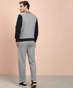 Sudadera con capucha de lana de algodón 100% con estampado de camuflaje y cuadros ecológicos para hombres con cintura elástica - Product Image 2