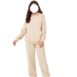 ชุดวอร์มผ้าฝ้ายมีฮู้ดสำหรับผู้หญิงชุดวอร์มผ้าฝ้ายลำลองแบบกำหนดเองชุดวอร์มแบบมีฮู้ดชุดวอร์มกางเกงวอร์มมีฮู้ดสำหรับใส่วิ่ง - Product Image 1