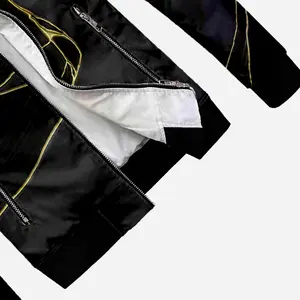 Ihracat ucuz nefes tasarım özel giyim kumaş tarzı fermuar kapatma jean ceket erkek 3D baskı ceket vietnam'da yapılan