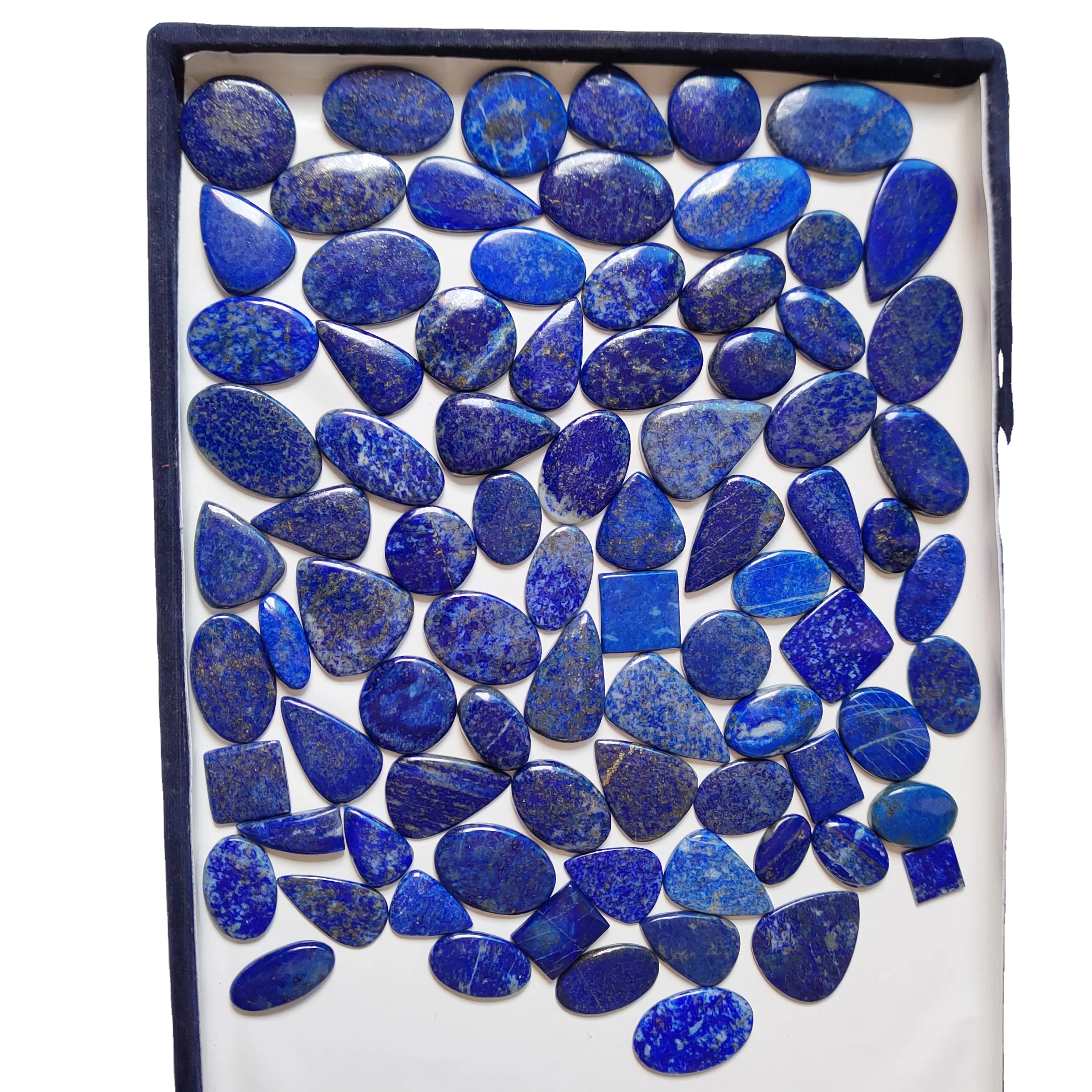 Batu pembuat perhiasan Lapis Lazuli Cabochon kualitas terbaik Lapis Lazuli batu permata longgar Kristal penyembuhan Harga terjangkau Lot batu
