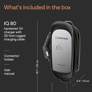 Now Available IQ80 Hardwired 64Amps E-<b>Car</b> <b>Charger</b> Safety Certified with 25ft Cable and Rugged J1772 Connector - Product Image 2