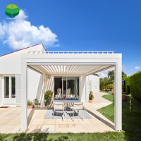 Pergola extérieure moderne 4x6 Pergola bioclimatique en aluminium Pergola à lames orientables à télécommande en aluminium