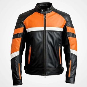 Modèle 2026 tendance, veste en cuir pour homme et femme, nouvelle mode, veste en cuir pour homme, veste en cuir coupe-vent 2025 - Product Image 4