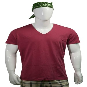 T-shirt pour homme en coton biologique 100% jaune, de haute qualité, manches courtes, col en V, surdimensionné, décontracté, anti-froissement, écologique, pas cher - Product Image 4