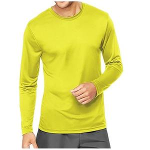 Vente en gros de t-shirt à manches longues à col rond doux personnalisé surdimensionné pour hommes sports course joggeurs Fitness Gym confort - Product Image 3