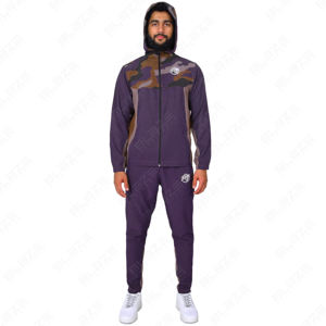 Veste en nylon personnalisée unisexe Jogger Gym Sets Survêtement pour homme avec pantalon à fermeture éclair Saison d'hiver Imprimé Logo Survêtements - Product Image 2