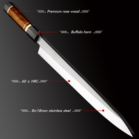 Couteau de Chef Professionnel Ambidextre en Acier Damas PRESTIGE BLADES, Fait Main, Lavable au Lave-Vaisselle, Haute Qualité, Personnalisable en Gros