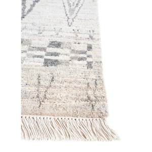 Alfombra Rectangular de Lana Afgana Tejida a Mano, Color Marfil, Modelo Re-1294, Nueva, para Sala de Estar, con Diseño Abstracto de Patchwork para Pasillo - Product Image 4