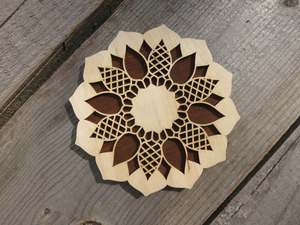 Dessous de plat en bois meilleure qualité sous-verres en bois de table faits à la main dessous de plat en bois résistant à la chaleur pour bol plat marmite vaisselle caboteur - Product Image 4