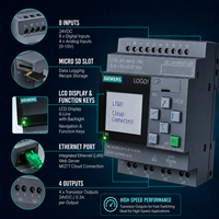 Módulo Lógico Siemens 6ED1052-1CC08-0BA2 LOGO! 8.4 24CE 6ED10521CC080BA2, 100% Nuevo y Original, 24V CC, 8DI, 4DO, Relé Inteligente PLC