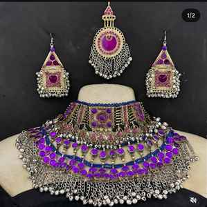 Ensemble de bijoux faits main Afghan Kuchi en différents grades et prix Ensembles de bijoux afghans nouveau design pour mariage - Product Image 2