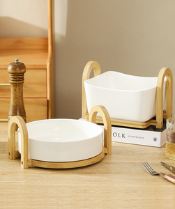 Nuevo juego de 3 ensaladeras de madera y vidrio, muy vendido, para usar en el hogar, jardín, casa de campo, sala de estar, dormitorio y otros. - Product Image 6