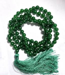 Perles rondes en jade vert naturel AAA 108 perles de pierres précieuses Jap Mala pour la fabrication de bijoux prix de gros - Product Image 5