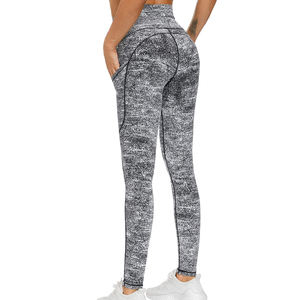 Leggings de gymnastique coupe ajustée pour femmes Sublimation imprimé grande taille bas de yoga collants avec taille élastique pantalon à jambes - Product Image 2