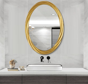 Cadre de miroir robuste conçu pour un style mural classique avec une finition brun riche et des accents sculptés traditionnels - Product Image 5