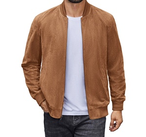 เสื้อแจ็คเก็ตวาร์ซิตี้ผู้ชายขายส่ง เสื้อผ้าฤดูหนาว ปักโลโก้ตามสั่ง แจ็คเก็ตเบสบอลหนังแบบบอมเบอร์ - Product Image 6