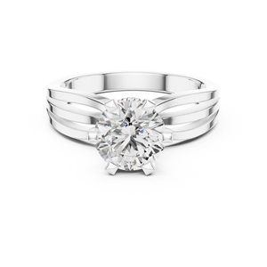 Bague en diamant de laboratoire de 3 carats, alliance en argent 925, design à 6 griffes, qualité EF VS1-2, personnalisable, bijoux fins, fournisseur fiable - Product Image 1