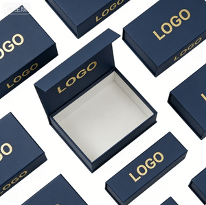 Boîte-cadeau en carton rigide de luxe <span class=keywords><strong>avec</strong></span> logo personnalisé, blanc et noir, pliable, pour les petites entreprises - Product Image 4