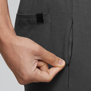 Joggers lavados de secado rápido grises para hombre de alta calidad, pantalones transpirables para hombre, puños acanalados con bolsillo, venta al por mayor - Product Image 5