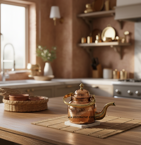 Modern Vintage Copper <b>Tea</b> <b>Kettle</b> with Copper Handle-Eco-Friendly & Recyclable 2L Capacity for Home Kitchen - Product Image 5