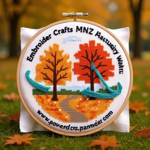 Kit de Punto de Cruz MNZ Autumn Walk para Bordado Artesanal - Product Image 3