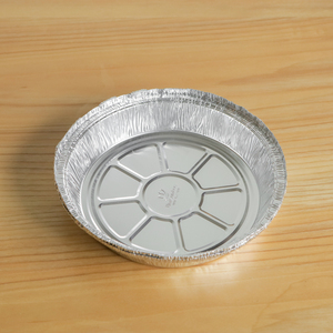 950ML Round Pan <b>Recyclable</b> Tray Friendly Disposable Aluminum Foil Pizza <b>Container</b> - Product Image 5