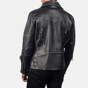 Blouson aviateur en cuir véritable pour homme, imperméable, respirant, anti-UV, élégant pour motards et motards - Product Image 4