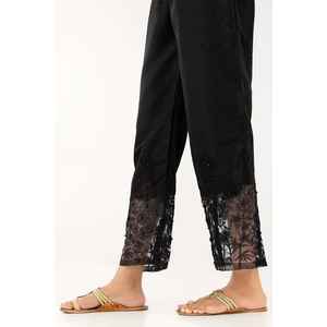 Salwar Kameez de Seda Cruda India Negra para Mujer, Modelo TR-21-116, Pantalones Estilo Pakistaní, Ropa Casual Lista para Usar, Cosida - Product Image 2