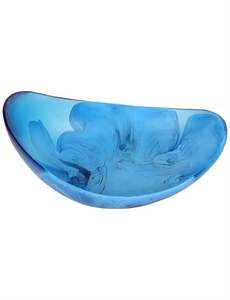 Bol de service en résine antique, décoratif pour la maison et pour servir les aliments, bol de service en résine bleue aux meilleurs prix - Product Image 5